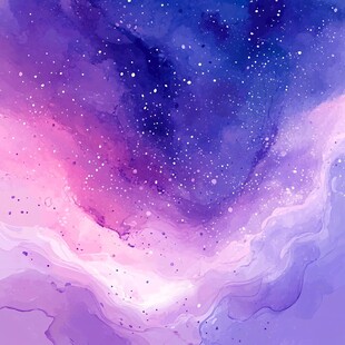 梦幻星空水彩背景图
