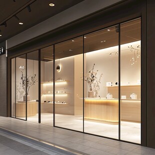 现代简约风店铺玻璃橱窗