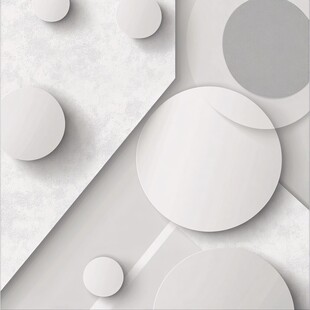 灰白几何圆形抽象背景图