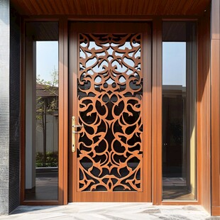 中式雕花入户门设计展示