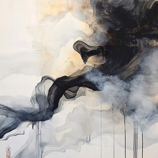 水墨抽象意境画