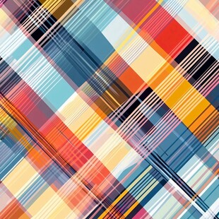 多彩格子条纹几何图案背景