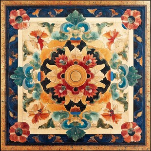 精美复古花卉装饰图案