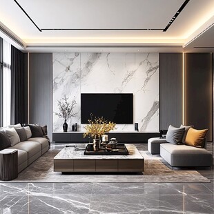 现代简约风客厅优雅设计