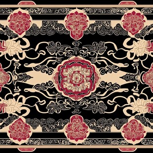 古典中式花卉纹案图案