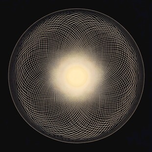 抽象线条构成的发光圆形图案