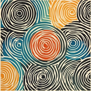 多彩螺旋图案艺术背景