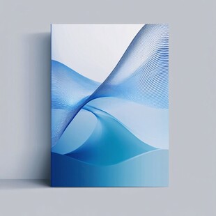 蓝色动感抽象艺术海报
