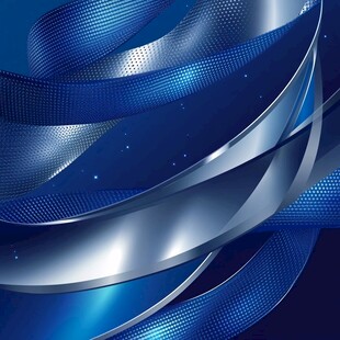 蓝色动感金属质感曲线背景