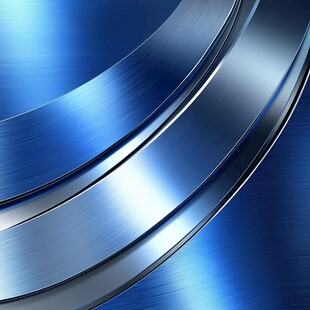 蓝色金属质感曲线背景图