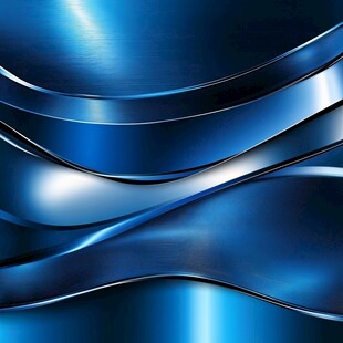 蓝色动感金属波浪背景图
