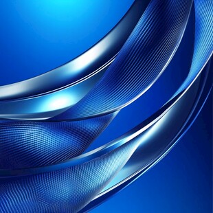 蓝色动感金属光泽波浪背景