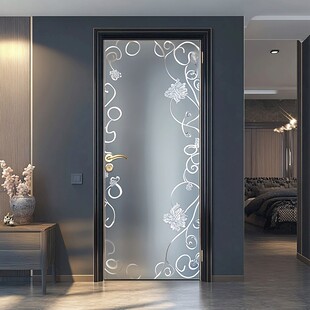 时尚雕花玻璃室内房门