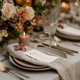 优雅浪漫的餐桌花艺布置