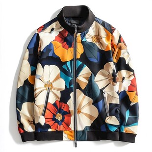 印花潮流夹克外套展示