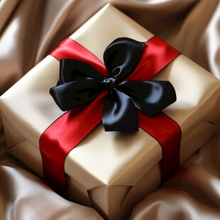 精美礼盒配红黑蝴蝶结