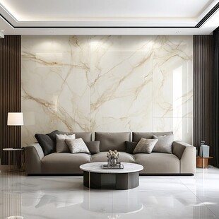 现代简约大理石客厅沙发区