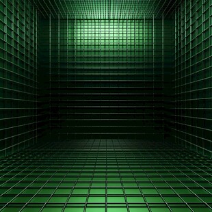 绿色网格科幻空间背景