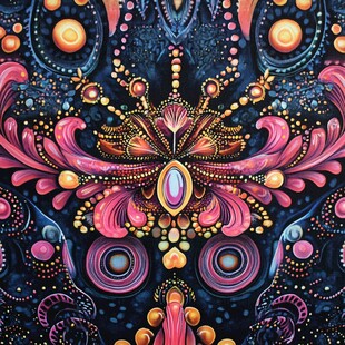 梦幻绚丽的抽象珠宝纹饰