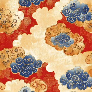 中式祥云图案 传统喜庆风