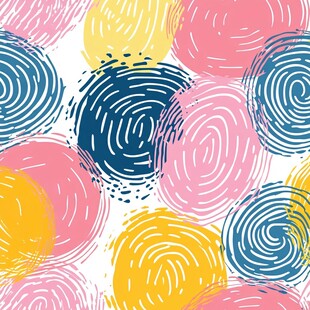 多彩手绘圆圈图案背景