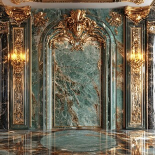 奢华欧式大理石装饰墙面