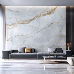 轻奢大理石客厅沙发背景墙