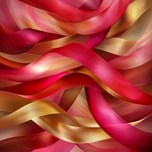 绚丽彩带交织梦幻背景