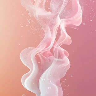 梦幻粉色烟雾流体艺术效果