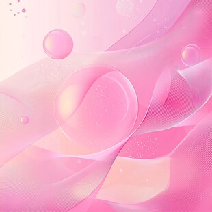 梦幻粉色流体气泡背景图
