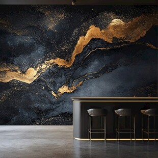 黑金大理石纹理墙面装饰