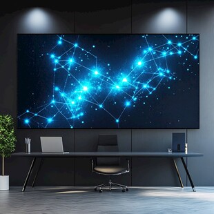 科技风办公室大屏幕背景墙