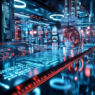 未来科技感的数字化操控场景