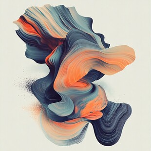 流动色彩抽象艺术形态