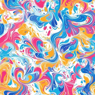缤纷多彩流体艺术图案