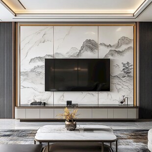 新中式客厅电视背景墙设计