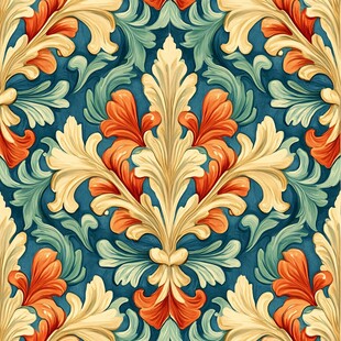 复古欧式花卉纹样图案