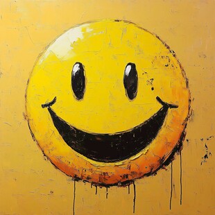 笑脸涂鸦艺术作品