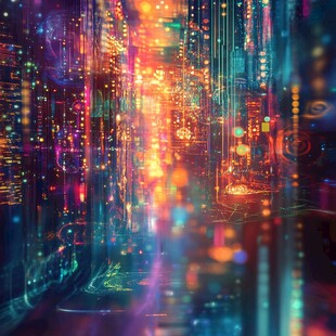 未来科技炫彩数字空间