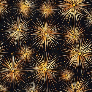 金色烟花图案无缝背景