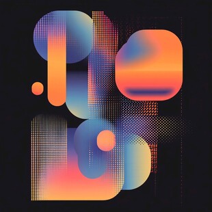 炫彩几何抽象艺术图案