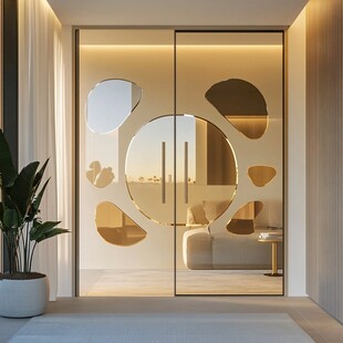 现代简约玻璃门室内设计