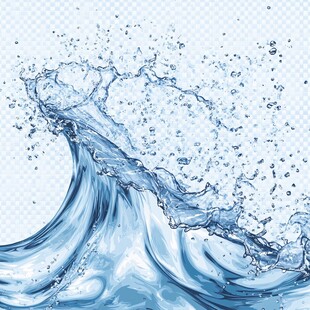 蓝色水花飞溅动态效果图