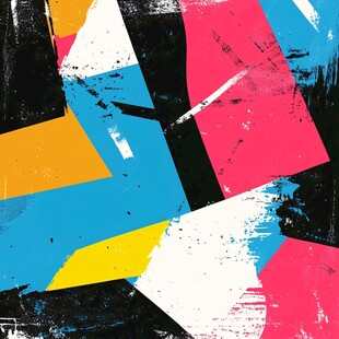 抽象多彩几何涂鸦艺术背景