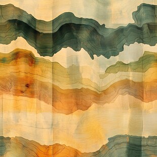 抽象山水风格纹理艺术图案
