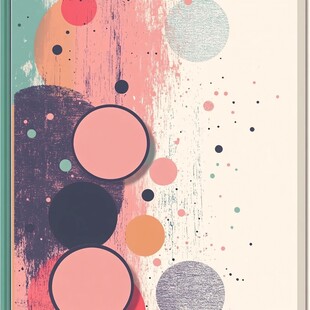 多彩几何圆形抽象艺术背景