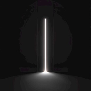 黑暗中的垂直发光线条