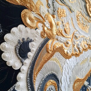 华丽刺绣图案 尽显工艺之美