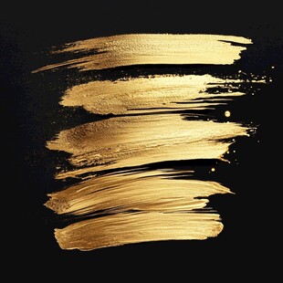 金色笔触 奢华艺术纹理