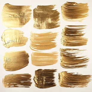 金色笔触纹理集合